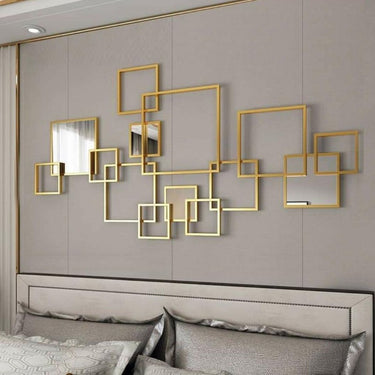 Metalkart Special Multiple Golden Frames wall art (48 x 24 Inches)